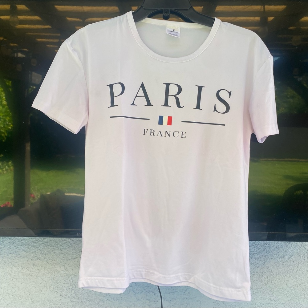 Paris France Graphic Tee SZ M XCLNT